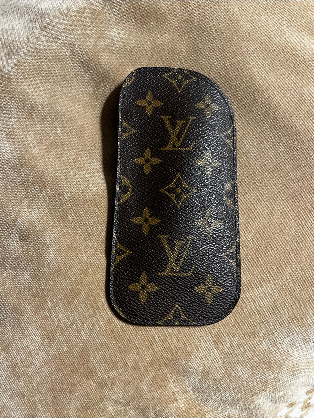 Louis Vuitton Brown & Gold Monogram Eyewear Sleeve